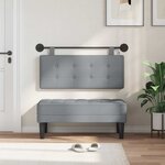 vidaXL Tête de lit suspendue Avec lumière LED Gris clair Tissu