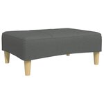 vidaXL Canapé-lit à 2 places avec repose-pied gris foncé tissu