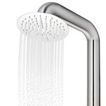 vidaXL Douche de jardin 225 cm Acier inoxydable