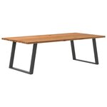 vidaXL Table à manger marron clair bois de chêne massif rectangulaire
