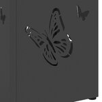 vidaXL Porte-parapluie Noir 15 5 x 15 5 x 49 cm Acier