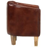 vidaXL Chaise cabriolet marron cuir véritable