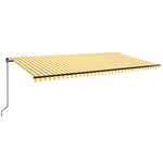 vidaXL Auvent manuel rétractable 600x350 cm Jaune et blanc