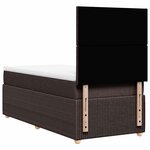 vidaXL Sommier à lattes de lit avec matelas Marron foncé 90x190 cm