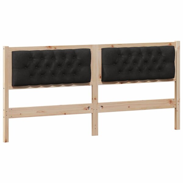 vidaXL Tête de lit Autre Marron et noir 160 cm Bois massif en pin