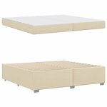 vidaXL Cadre de lit avec matelas Crème 200 x 200 cm tissu