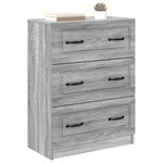 vidaXL Armoire à tiroirs Sonoma gris 66 x 34 5 x 87 cm