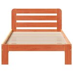 vidaXL Cadre de lit sans matelas cire marron 75x190 cm bois pin massif