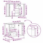 vidaXL Ensemble de mobilier de salle de bain 3 Pièces chêne artisanal