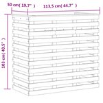 vidaXL Table de bar d'extérieur 113 5x50x103 cm bois massif de pin