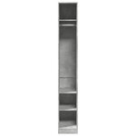 vidaXL Garde-robe gris béton 30x50x200 cm bois d'ingénierie