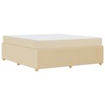 vidaXL Cadre de lit avec matelas avec matelas Crème 180 x 200 cm tissu