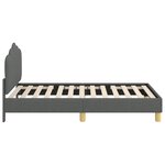 vidaXL Cadre de lit pour enfants avec tête de lit Gris foncé tissu