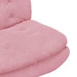 vidaXL Fauteuil relaxant pivotant Rose 63 x 75 x 76 cm Velours