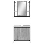 vidaXL Ensemble de meubles de salle de bain 2 Pièces Sonoma gris