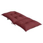 vidaXL Coussins de chaise dossier haut lot de 4 rouge bordeaux mélangé