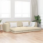 vidaXL Canapé Lit 2-en-1 Crème 245x150x60.5 cm Tissu