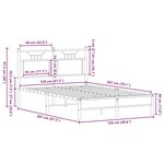 vidaXL Cadre de lit sans matelas chêne sonoma 120x200 cm