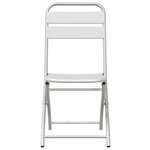 vidaXL Chaises de jardin pliantes 2 Pièces Blanc Acier
