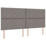 vidaXL Lit à ressorts avec matelas Taupe 200 x 200 cm tissu
