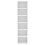 vidaXL Armoire à CD Blanc 21x20x88 cm Bois d'ingénierie