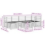vidaXL Ensemble de canapés d'extérieur 7 pc Naturel Polyester