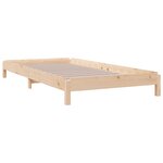 vidaXL Lit empilable sans matelas 90x190 cm bois de pin massif