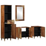 vidaXL Set de Meubles de Salle de Bain 4 Pièces Marron 62 x 33 x 58 cm