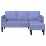 vidaXL Ensemble de Canapés Bleu jean 173 x 131 x 67 cm tissu