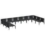 vidaXL Ensemble de canapé de jardin 10 Pièces Anthracite Acier