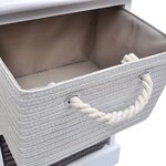 Banc 95 x 28 x 47 cm banquette de rangement 6 tiroirs bois 02_0021243