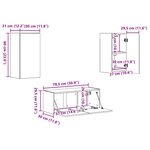 vidaXL Ensemble meuble TV Montage mural 6 Pièces Blanc Bois d'ingénierie