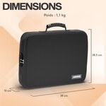 ACROPAQ Porte Document Anti feu & Impermiable convient pour PC 14"- 7 compartiments- Serrure à 3 chiffres- Mallette