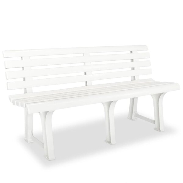 vidaXL Banc de jardin 145 5 cm Plastique Blanc