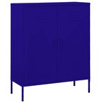 vidaXL Armoire de rangement Bleu marine 80x35x101 5 cm Acier