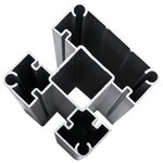 vidaXL Ensemble de panneau de clôture WPC 1391x186 cm Noir