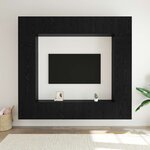 vidaXL Ensemble meuble TV 8 Pièces Chêne noir 100 x 30 x 30 cm
