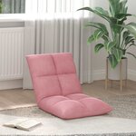 vidaXL Fauteuil de sol ajustable Rose Velours