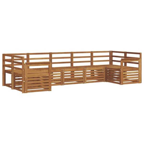 vidaXL Ensemble de canapés d'extérieur 7 pc Naturel