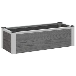 vidaXL Jardinière surélevée Gris 75 x 30 x 22 cm WPC et Aluminium