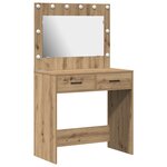 vidaXL Coiffeuse chêne artisanal 78.5 x 41 x 135 cm Bois d'ingénierie