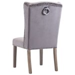 vidaXL Chaise à manger Gris Velours