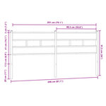 vidaXL Tête de lit chêne marron 200 cm acier et bois d'ingénierie