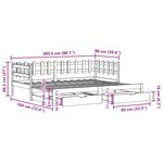 vidaXL Lit de jour avec gigogne et tiroirs sans matelas blanc 90x200cm