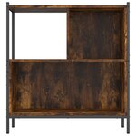 vidaXL Bibliothèque chêne fumé 72x28x77 5 cm bois d'ingénierie