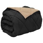 vidaXL Duvet complet toute l'année Noir et Taupe 240 x 200 cm