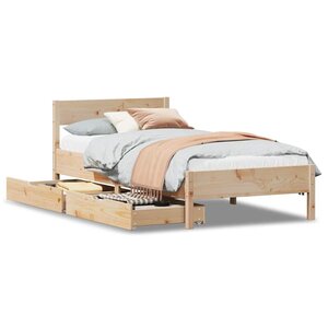vidaXL Cadre de lit sans matelas 90x190 cm bois de pin massif