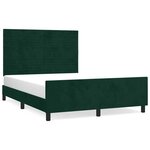 vidaXL Cadre de lit sans matelas vert foncé 140x200 cm velours
