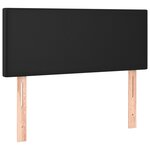 vidaXL Sommier à lattes de lit avec matelas Noir 90x190 cm Similicuir