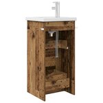 vidaXL Meuble de salle de bain avec évier Bois ancien